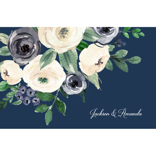 Gray and Ivory Roses Placemats